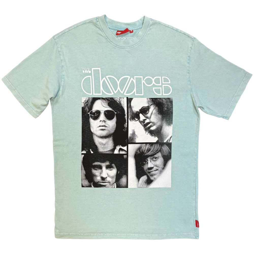 The Doors - Unplugged Squares Wash Unisex Tshirt - Green